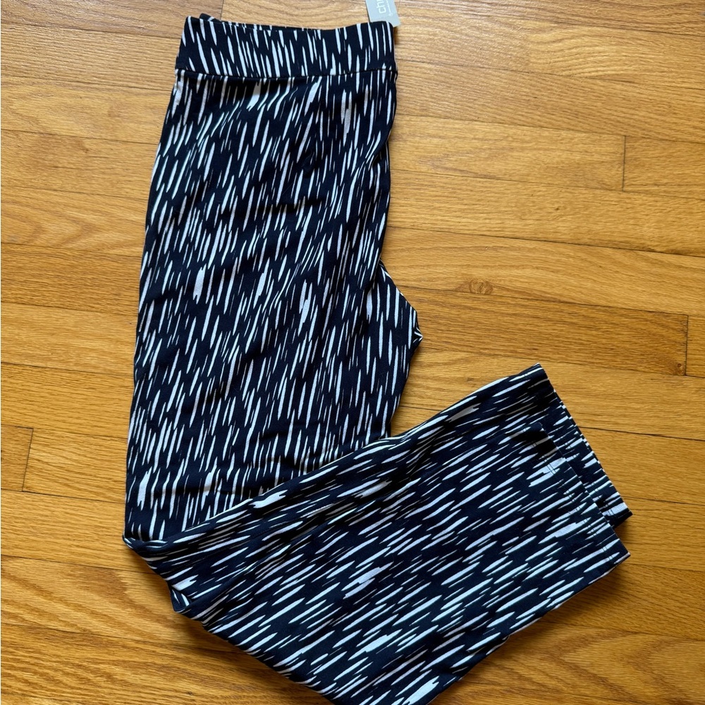 NWT Chico's Navy and White Pants